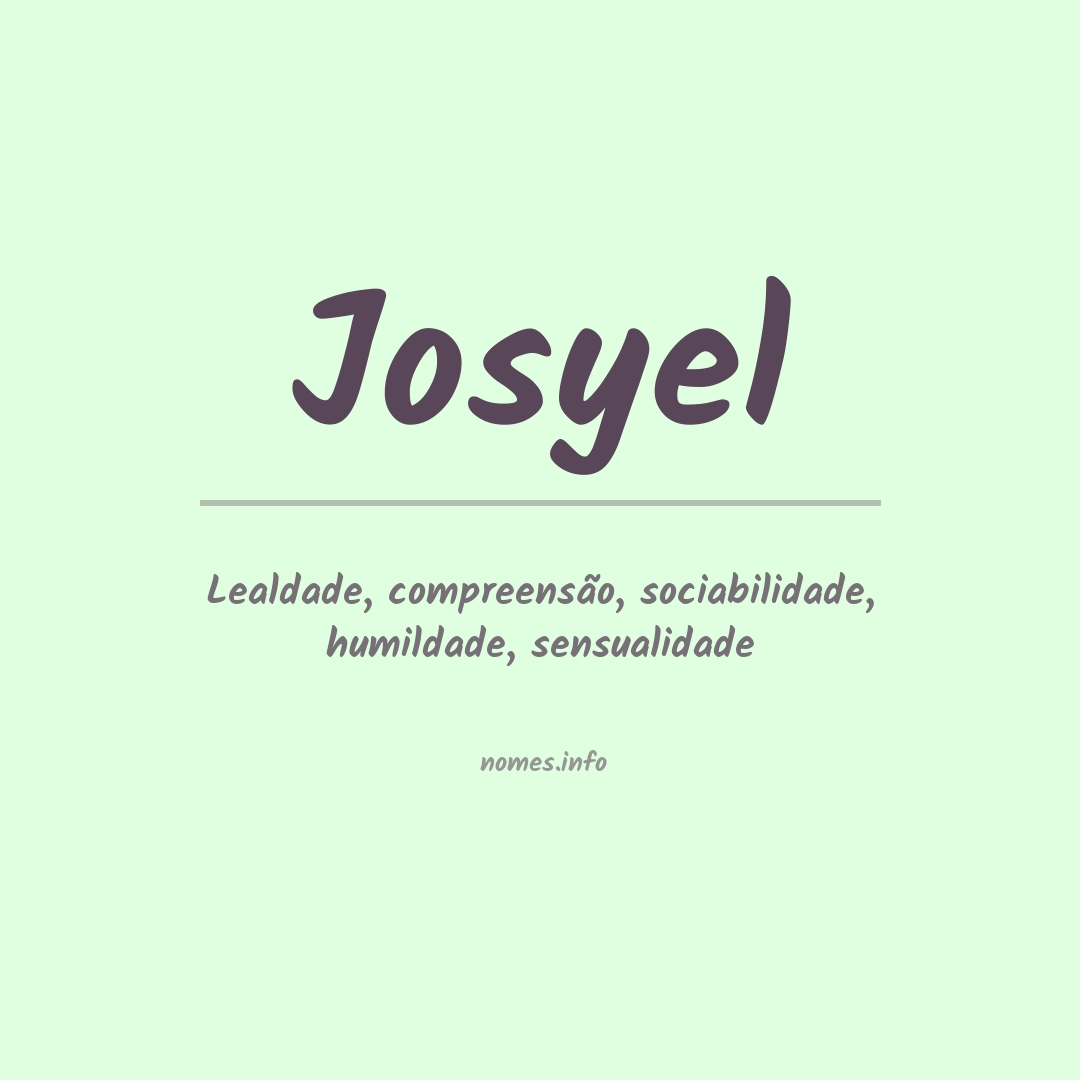 Significado do nome Josyel