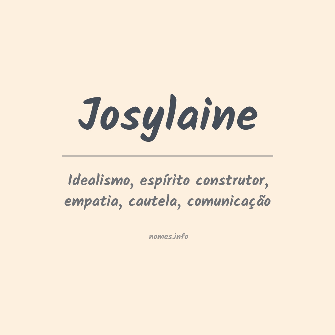 Significado do nome Josylaine