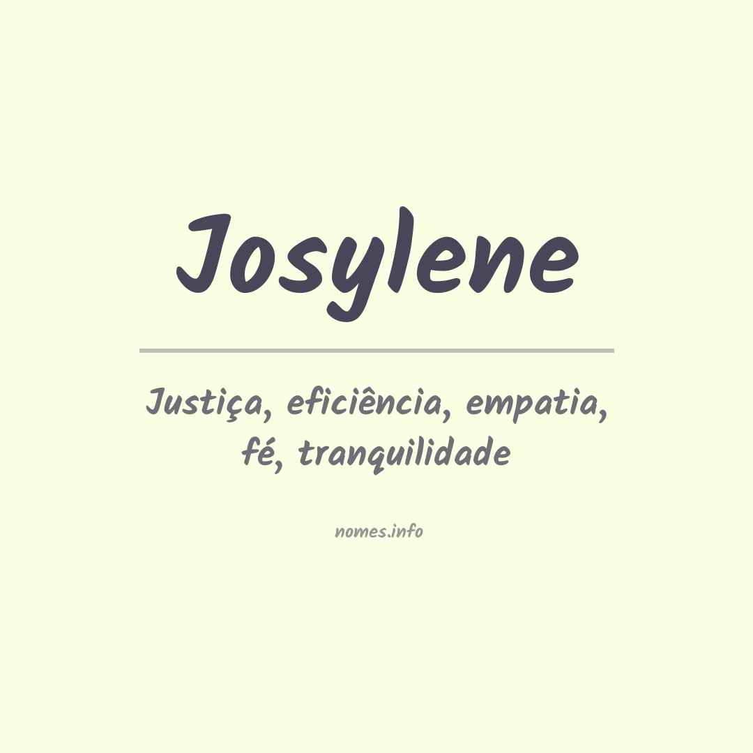Significado do nome Josylene