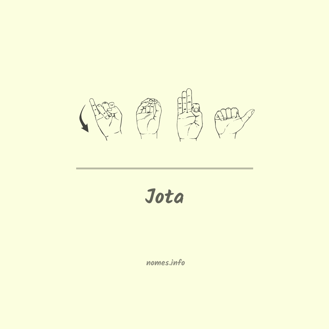 Jota em Libras