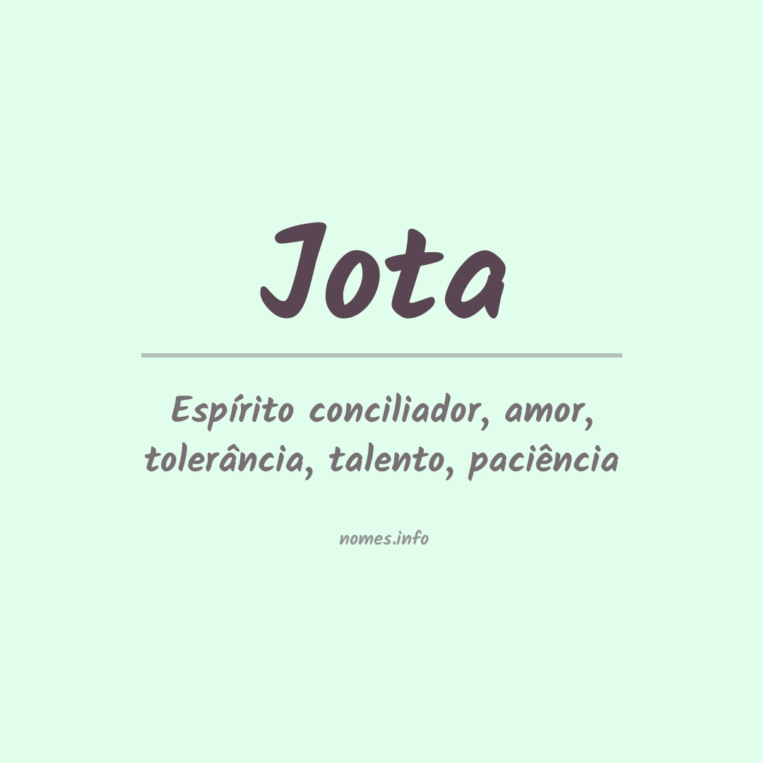 Significado do nome Jota