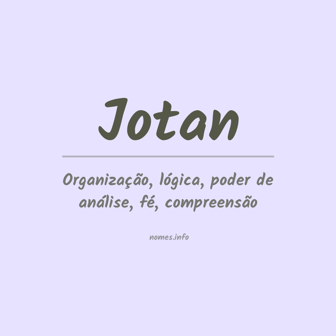 Significado do nome Jotan