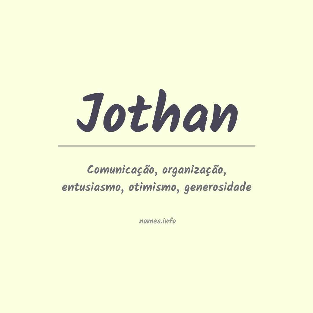 Significado do nome Jothan