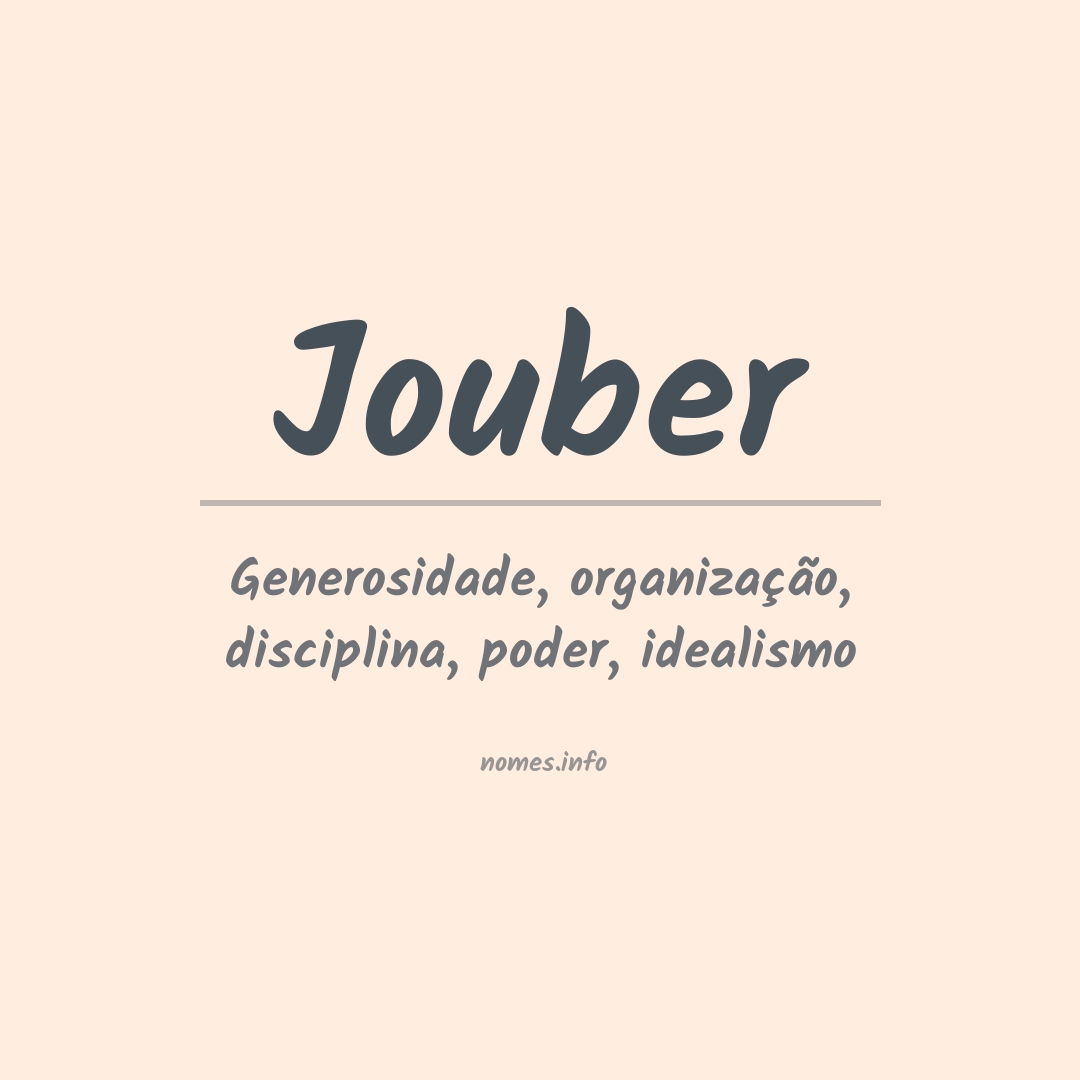 Significado do nome Jouber