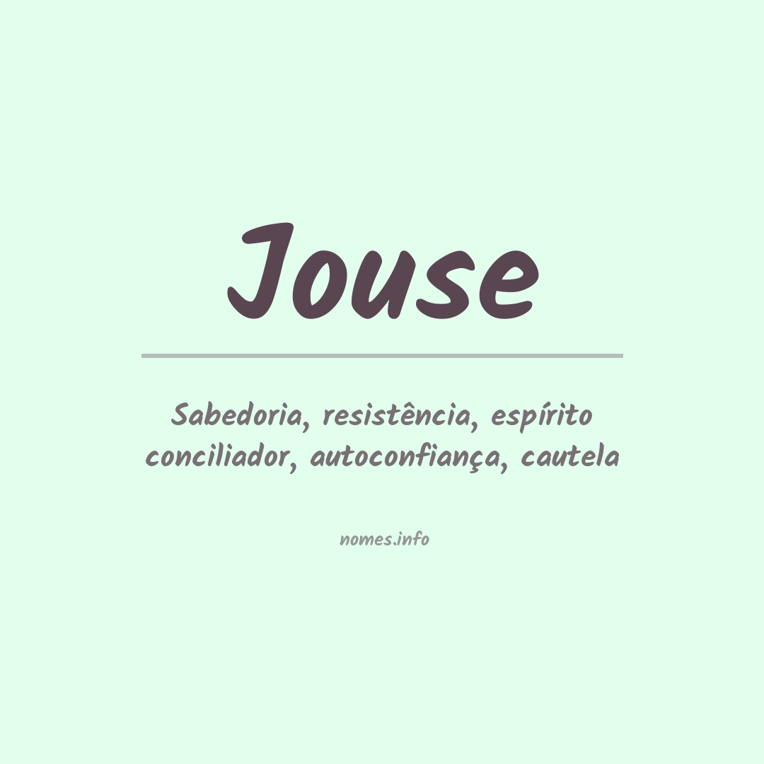 Significado do nome Jouse