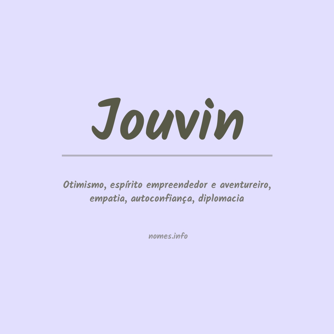 Significado do nome Jouvin