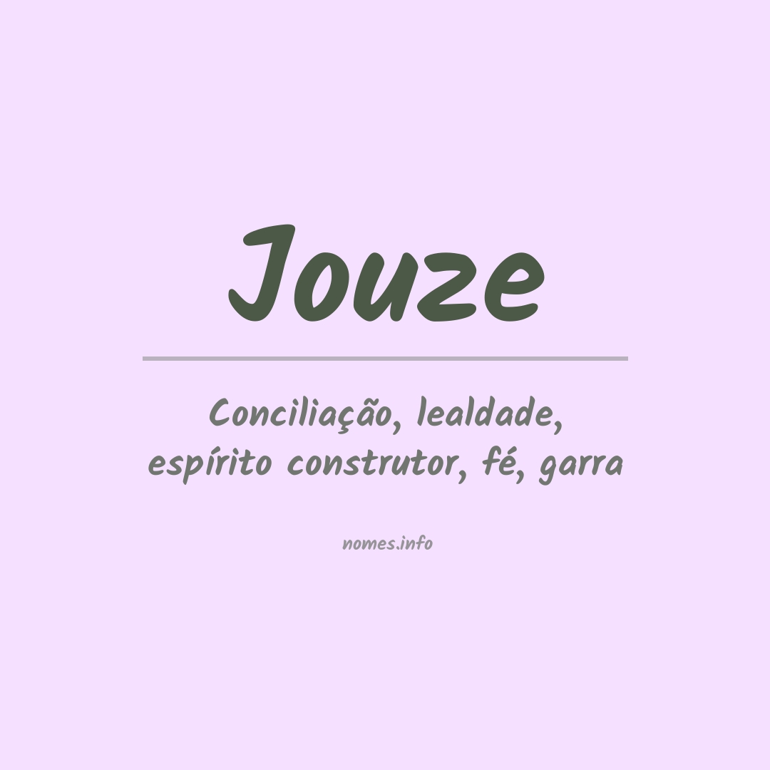 Significado do nome Jouze