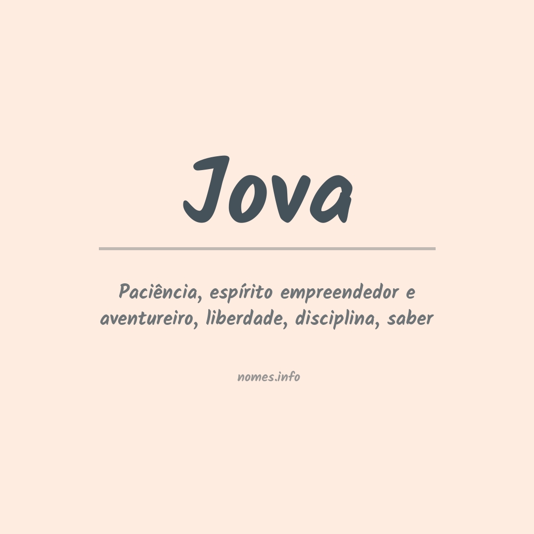 Significado do nome Jova