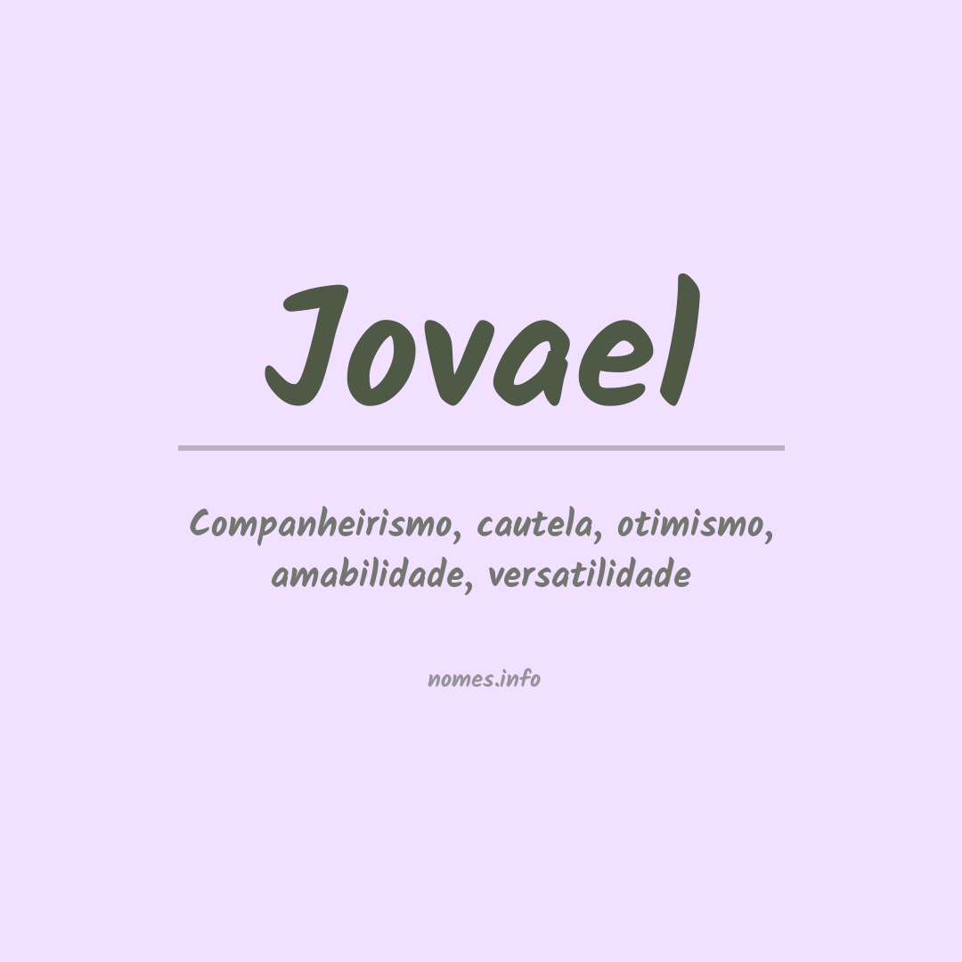 Significado do nome Jovael