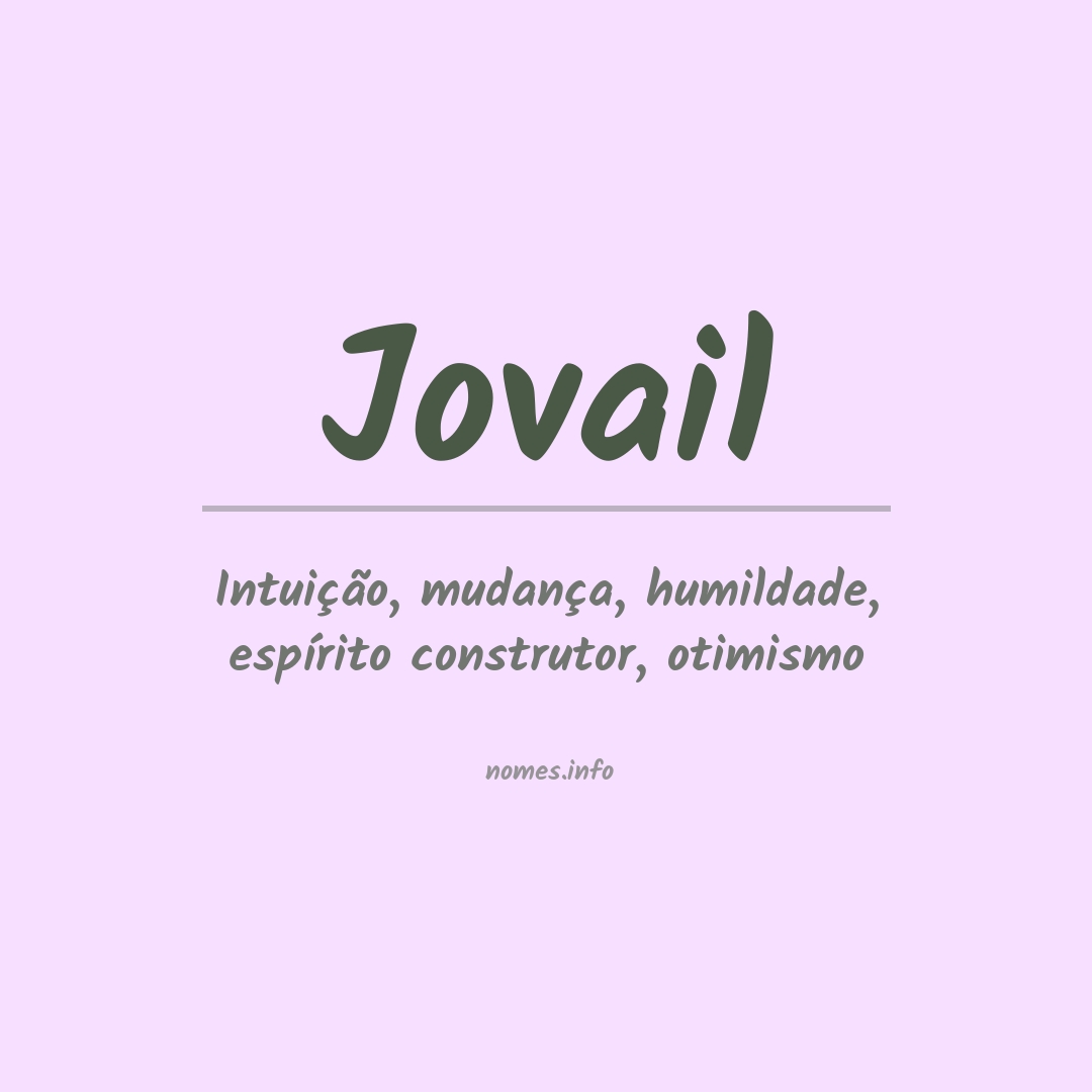 Significado do nome Jovail