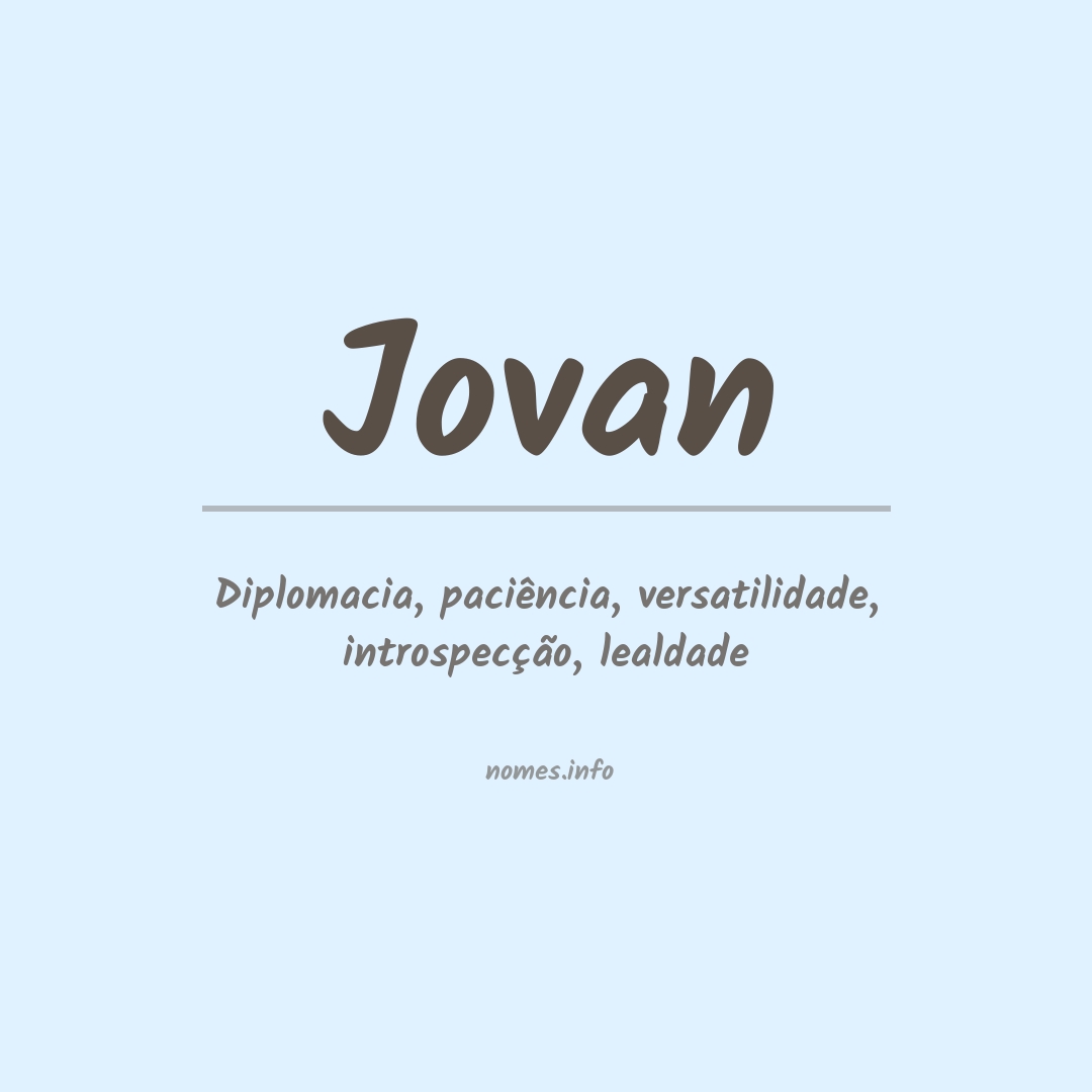 Significado do nome Jovan