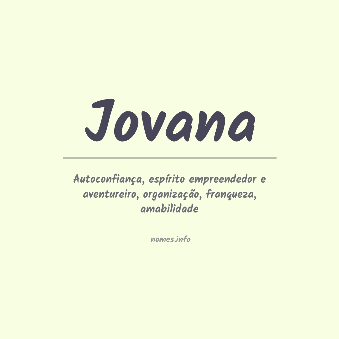 Significado do nome Jovana