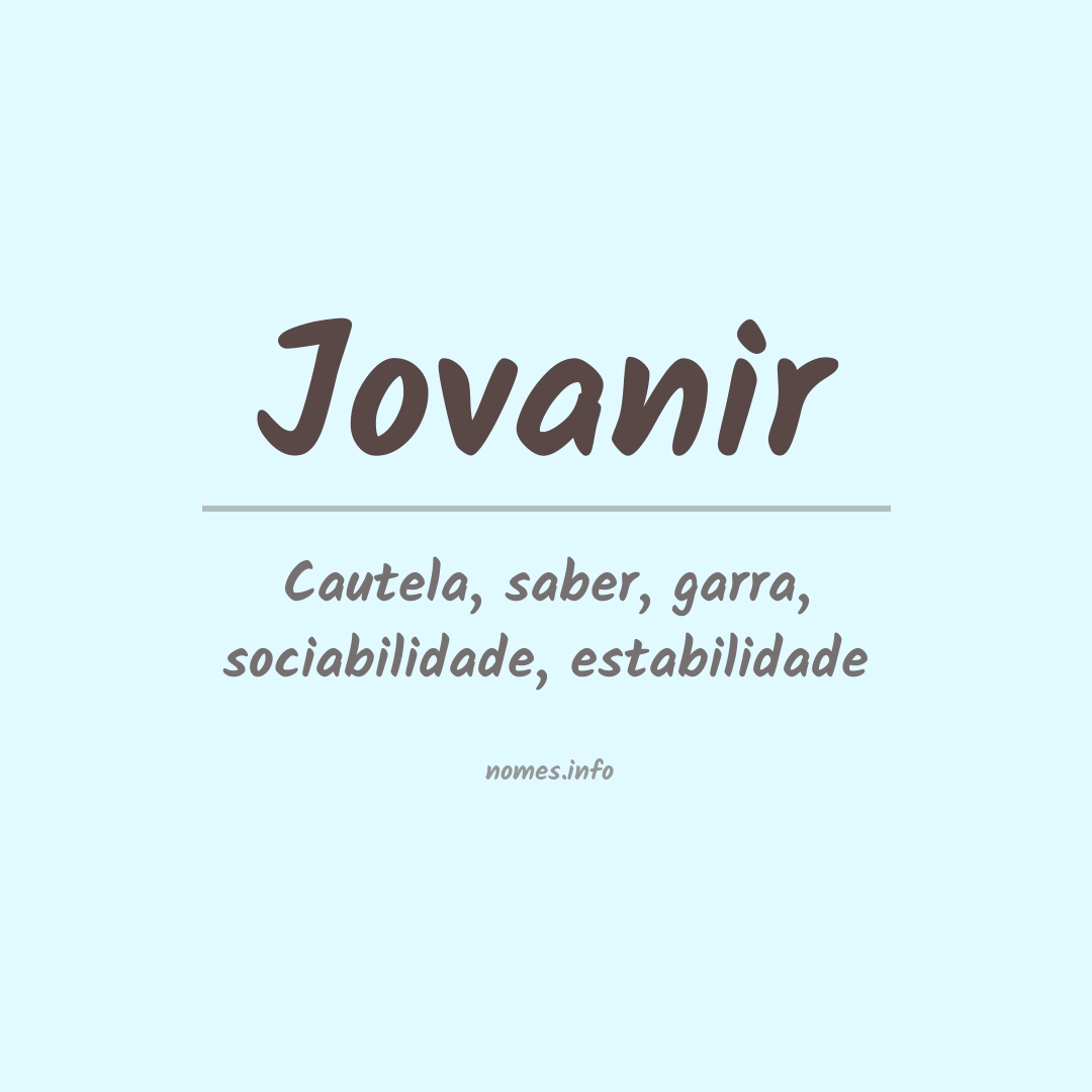 Significado do nome Jovanir