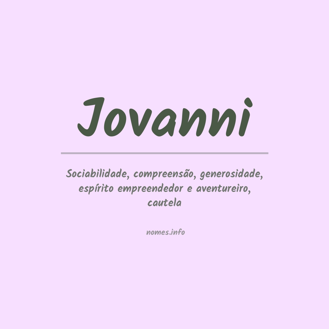 Significado do nome Jovanni