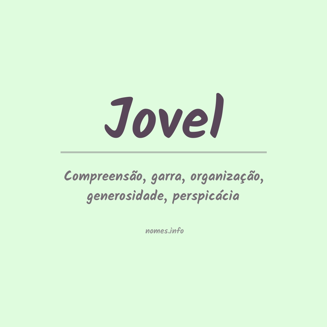 Significado do nome Jovel