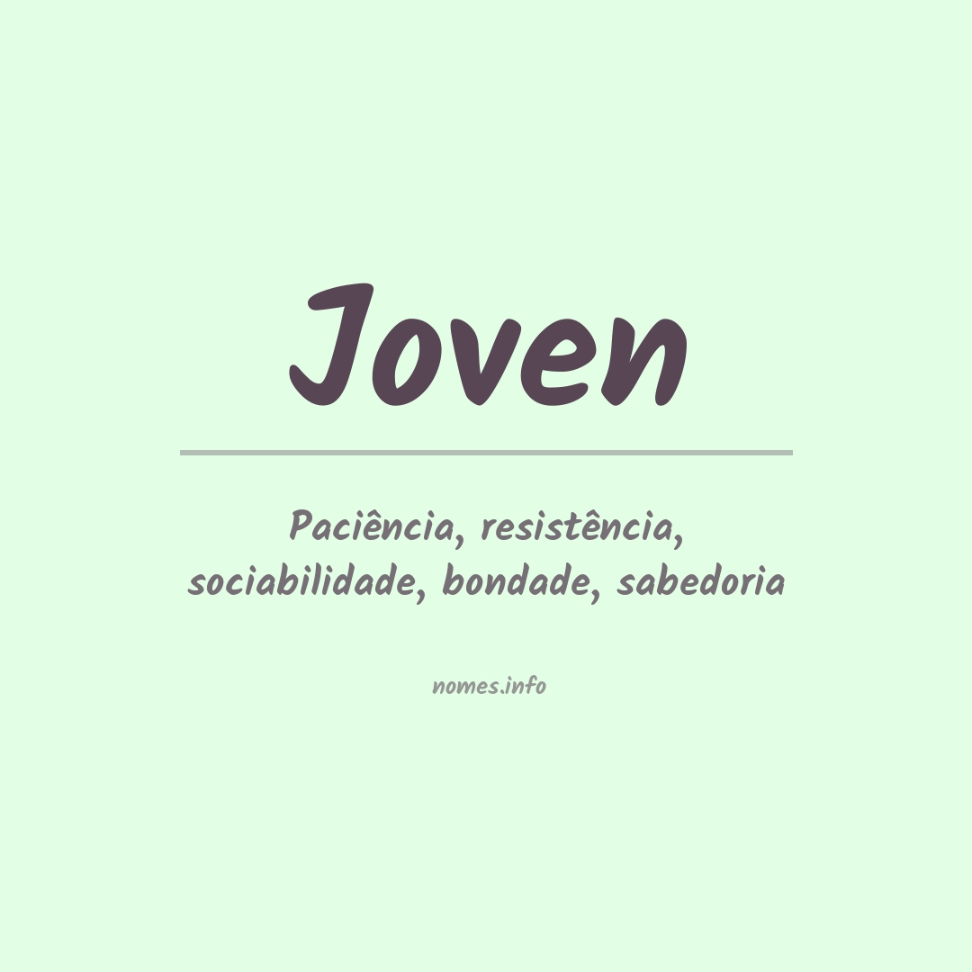 Significado do nome Joven