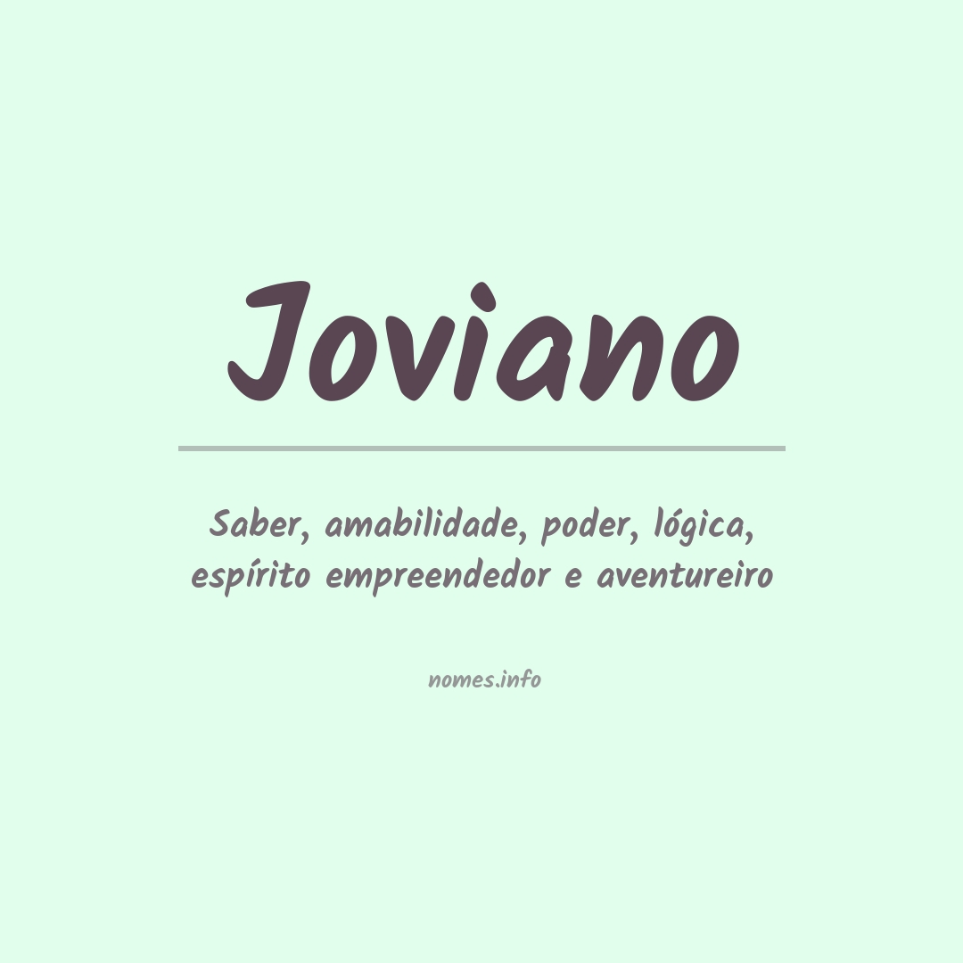 Significado do nome Joviano