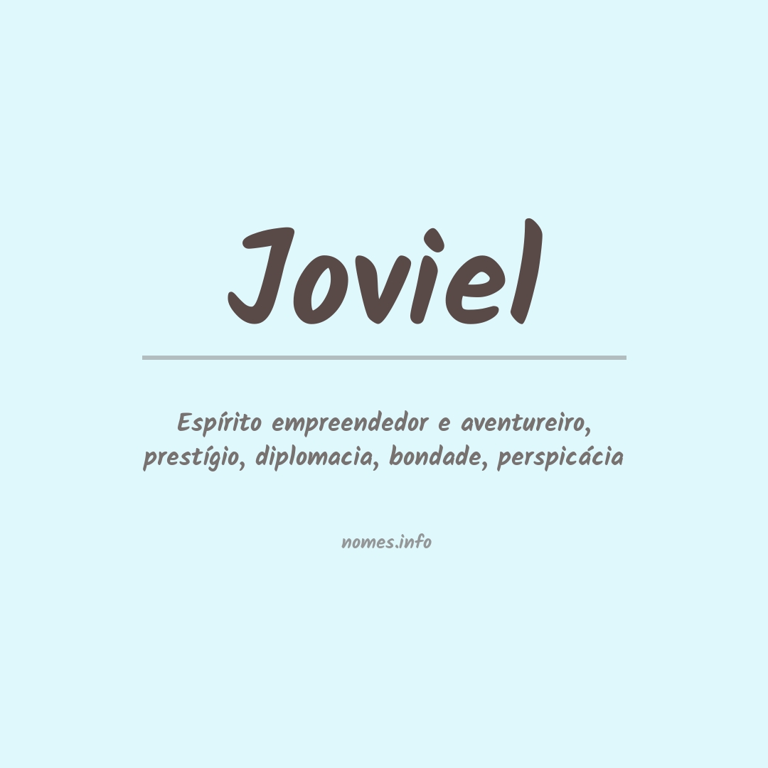 Significado do nome Joviel