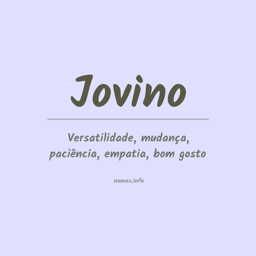 Significado do nome Jovino