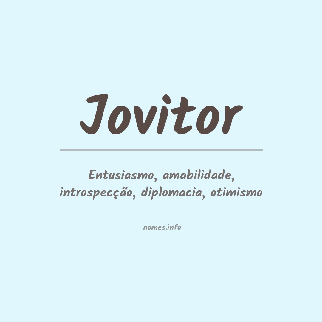 Significado do nome Jovitor