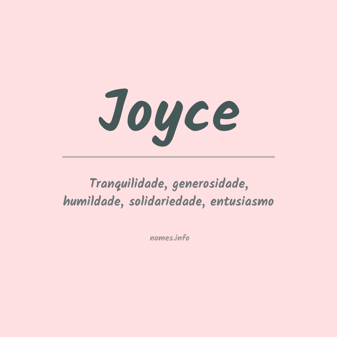 Significado do nome Joyce