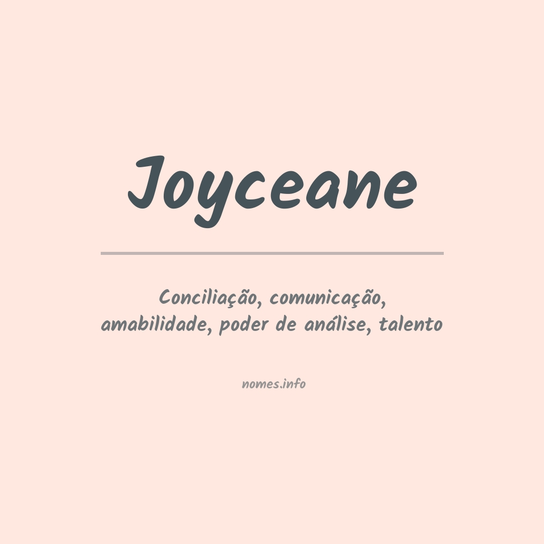 Significado do nome Joyceane