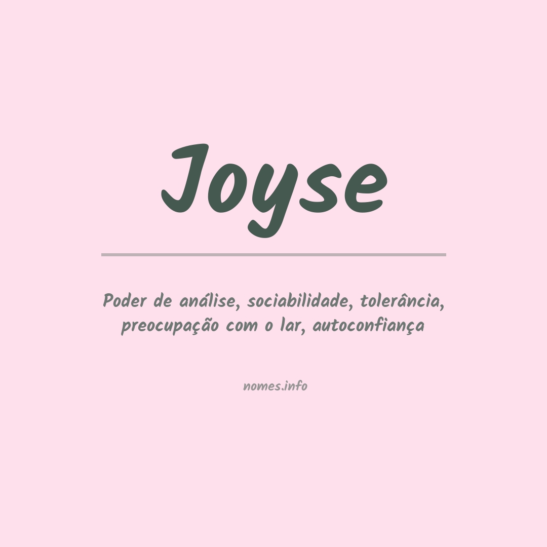 Significado do nome Joyse