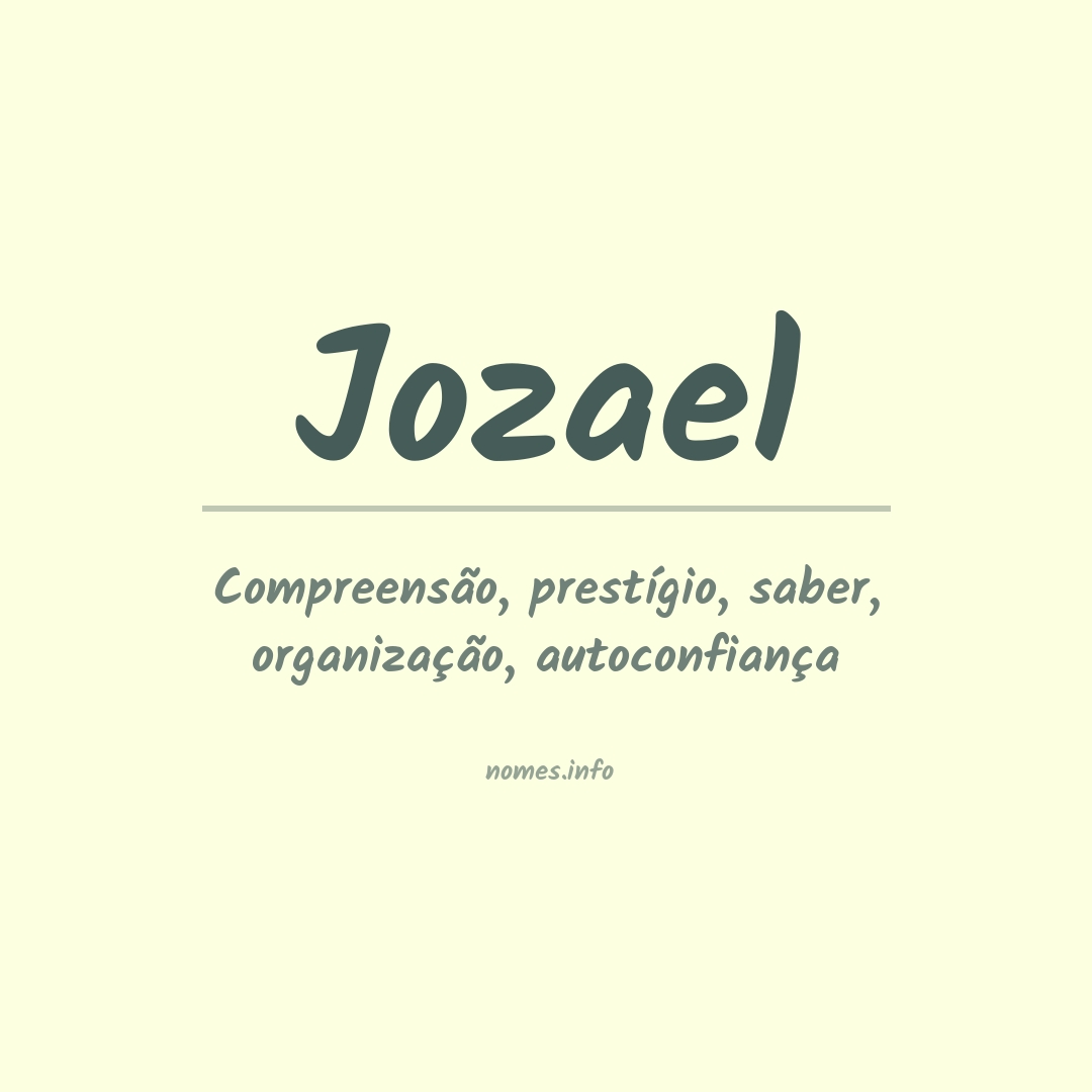 Significado do nome Jozael