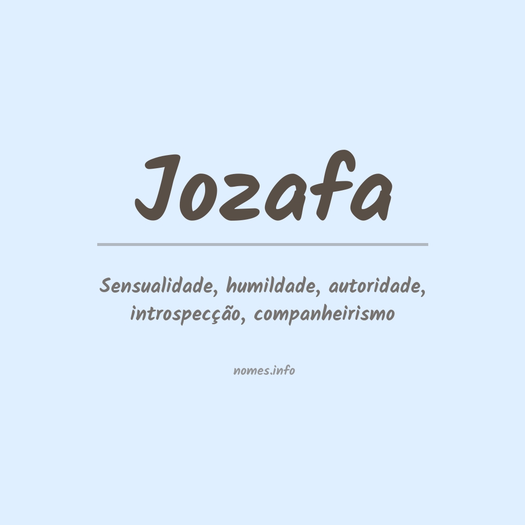 Significado do nome Jozafa