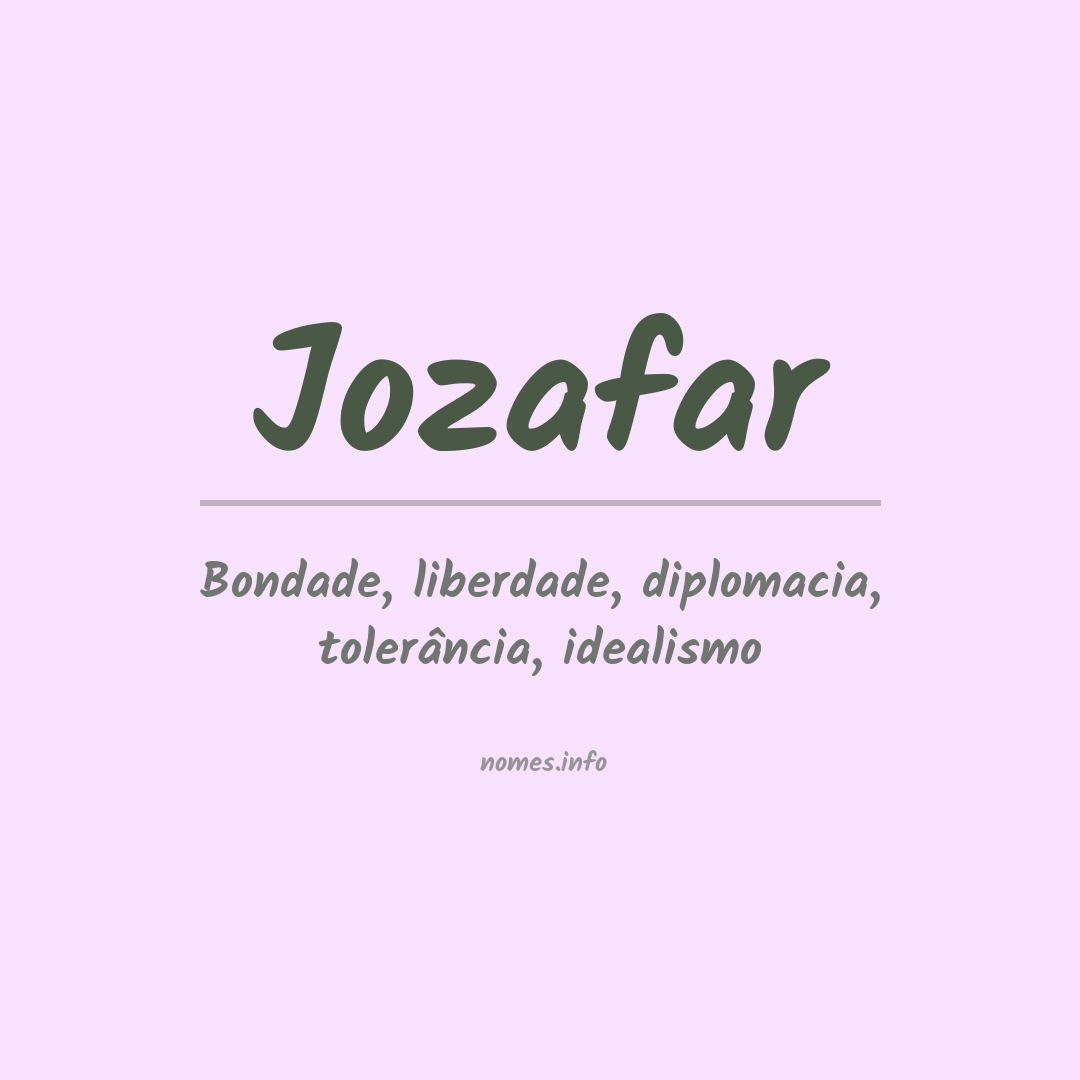 Significado do nome Jozafar