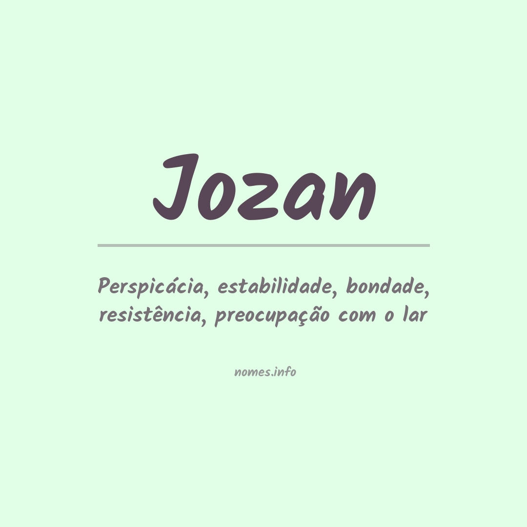 Significado do nome Jozan