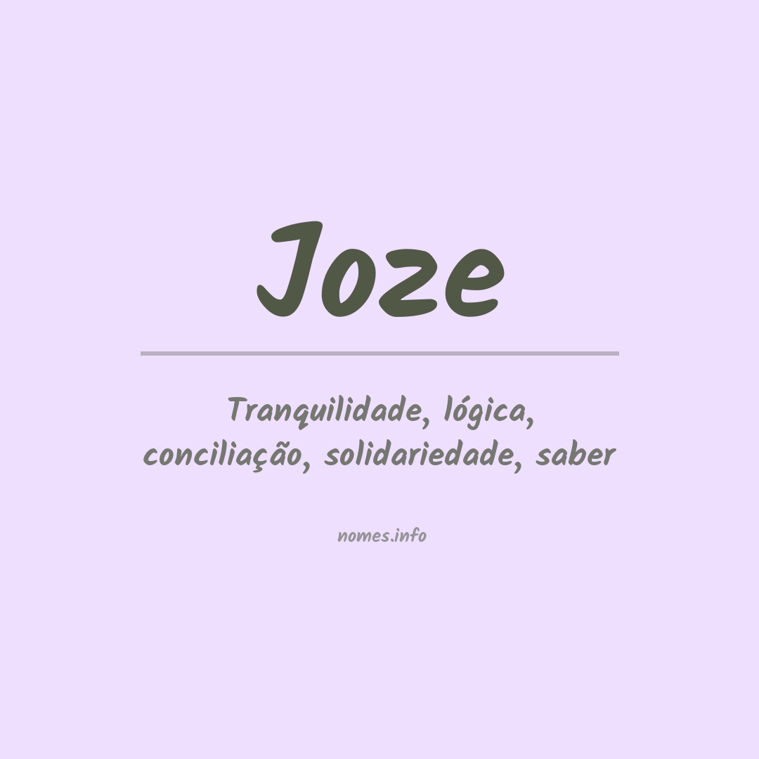 Significado do nome Joze