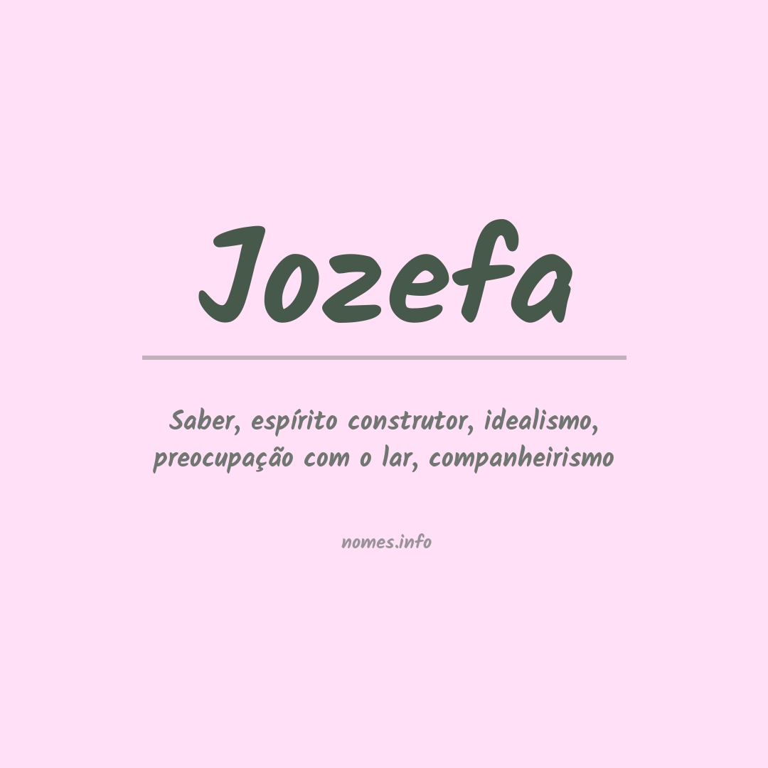Significado do nome Jozefa