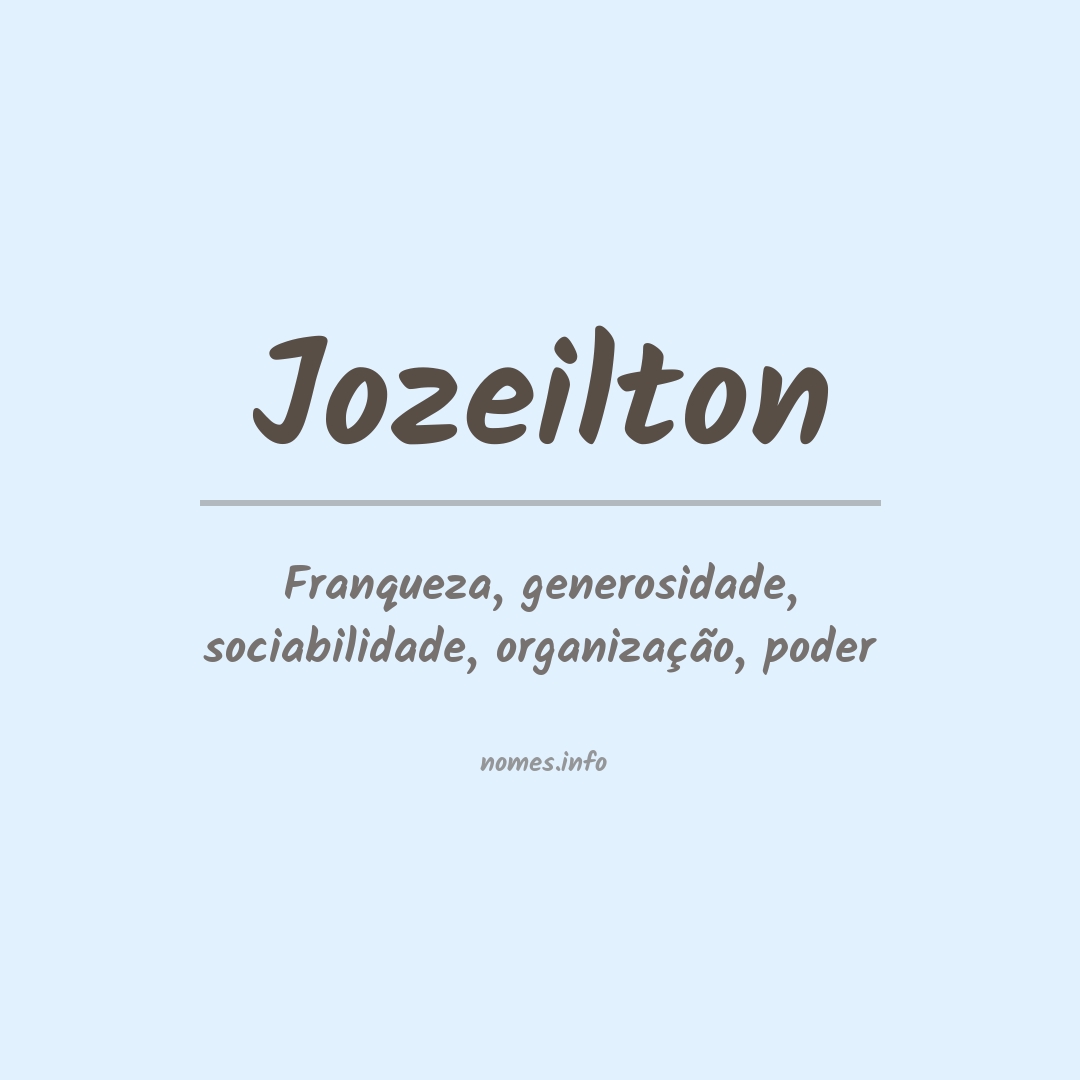 Significado do nome Jozeilton