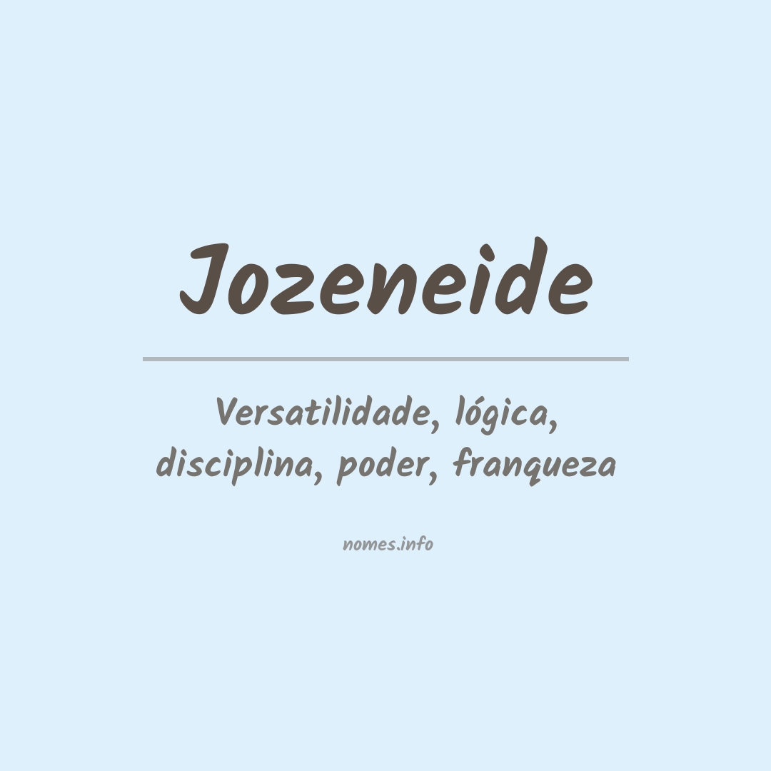 Significado do nome Jozeneide
