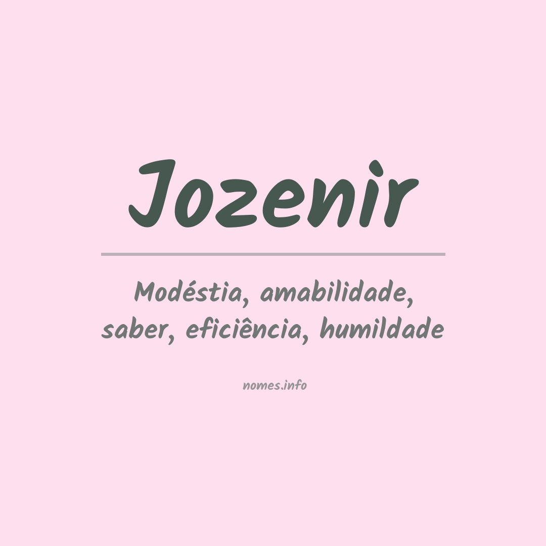 Significado do nome Jozenir