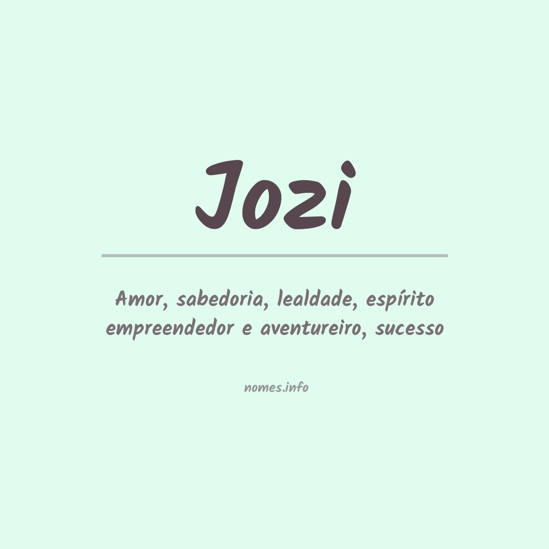 Significado do nome Jozi