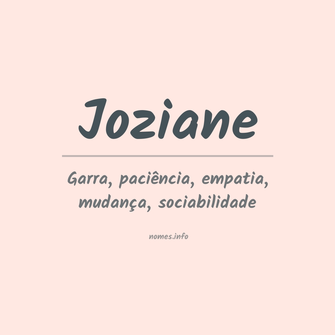 Significado do nome Joziane