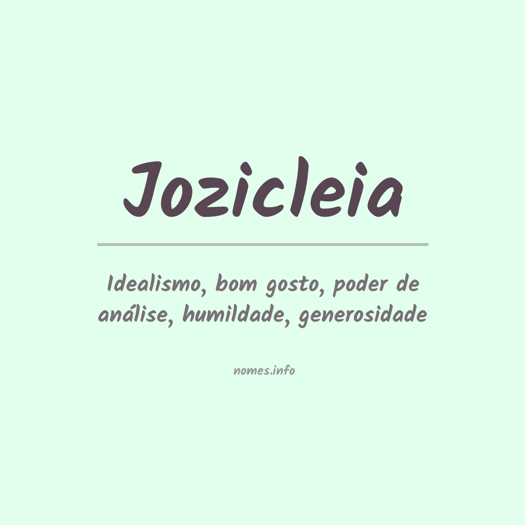 Significado do nome Jozicleia