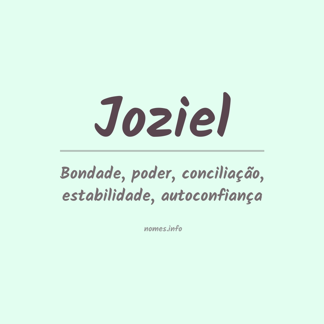 Significado do nome Joziel