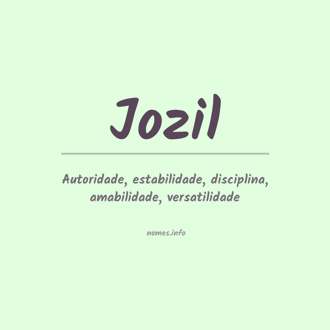 Significado do nome Jozil