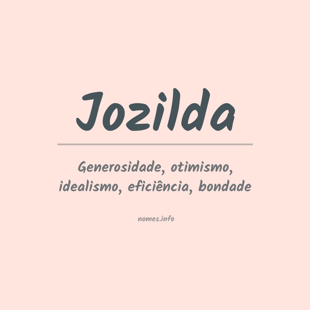 Significado do nome Jozilda