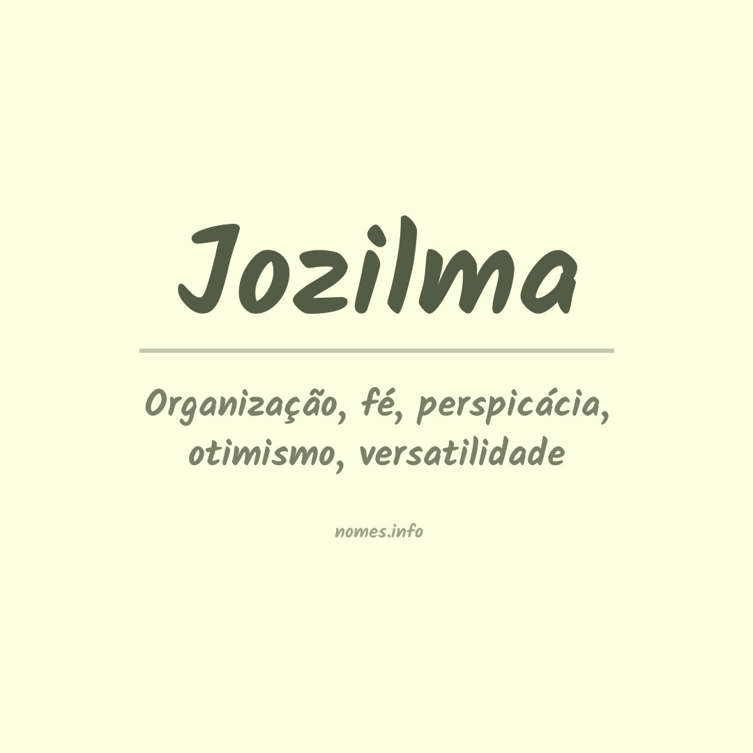 Significado do nome Jozilma