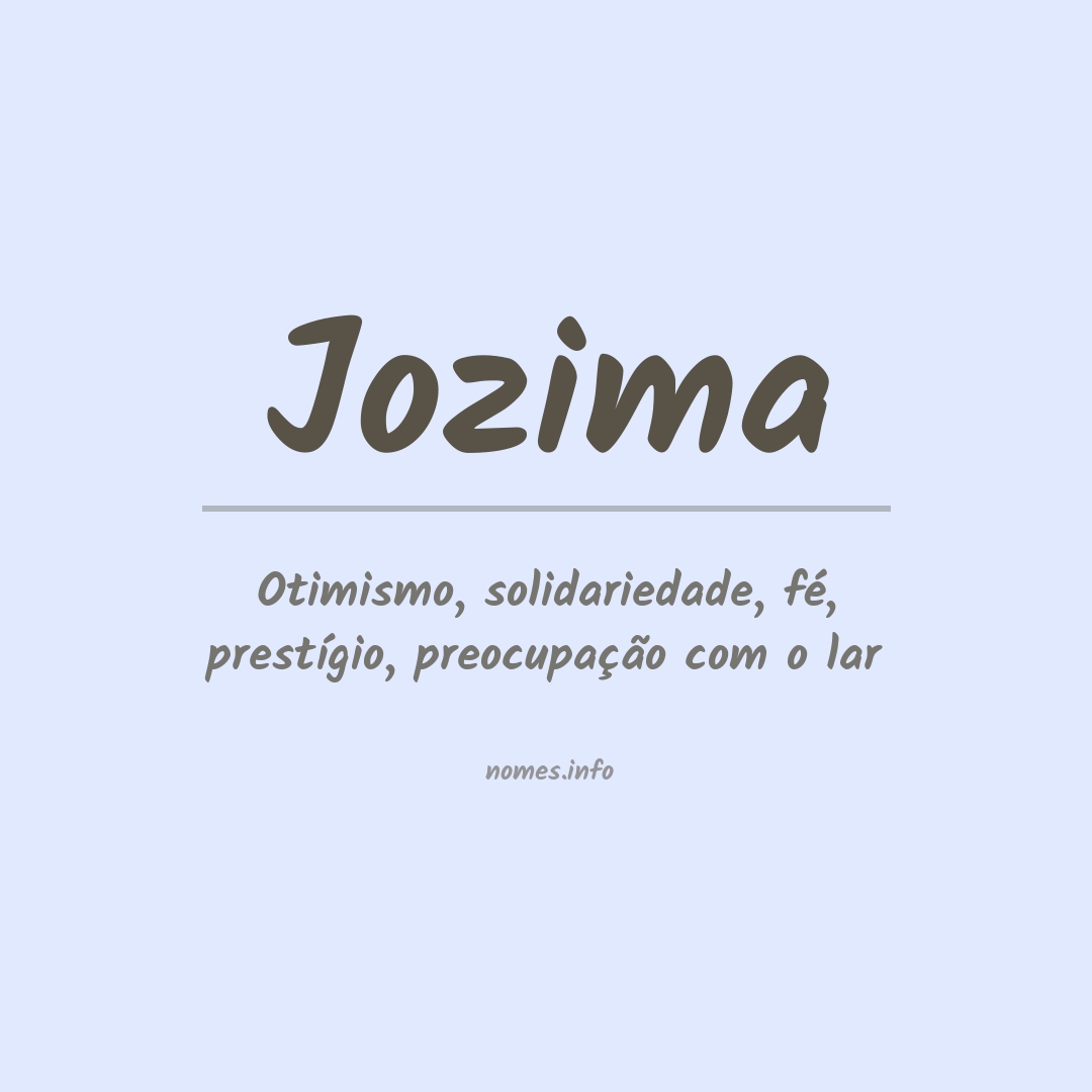 Significado do nome Jozima