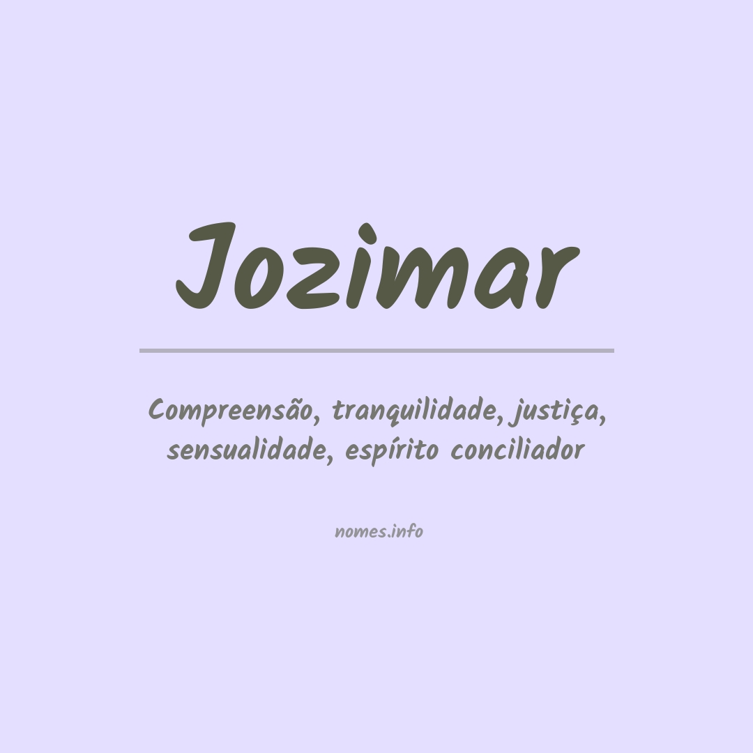 Significado do nome Jozimar