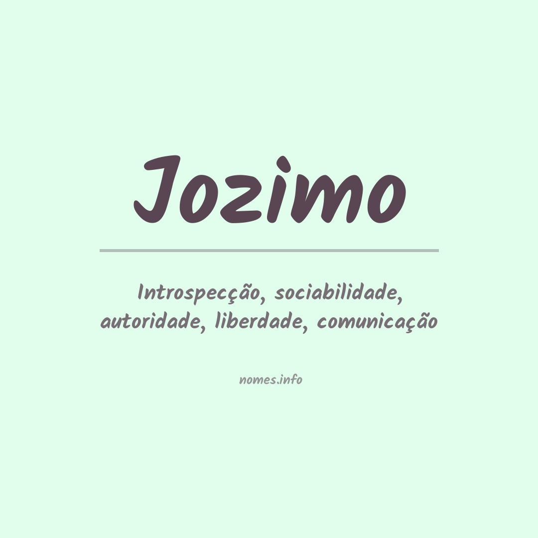 Significado do nome Jozimo