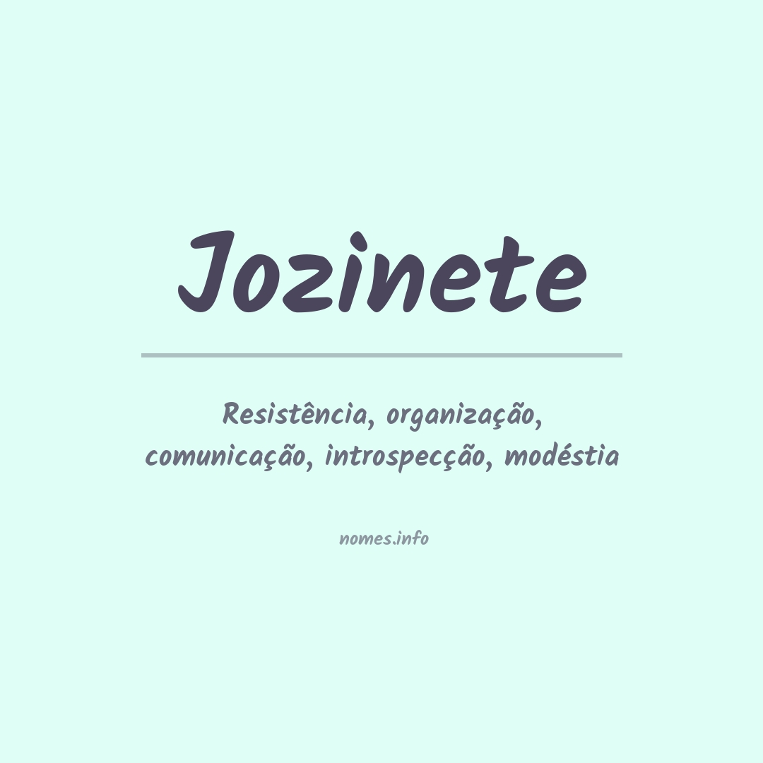 Significado do nome Jozinete