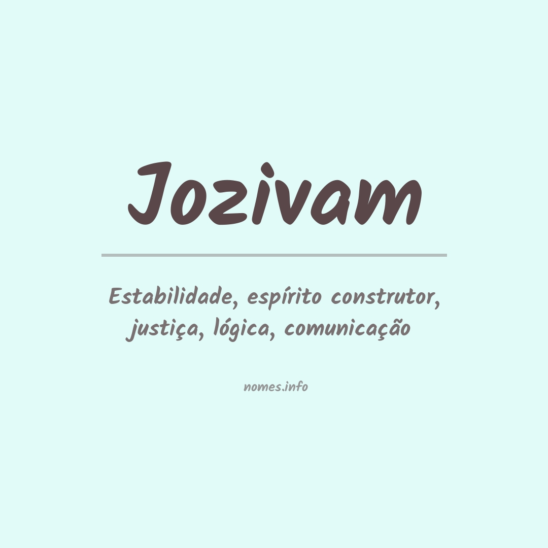 Significado do nome Jozivam
