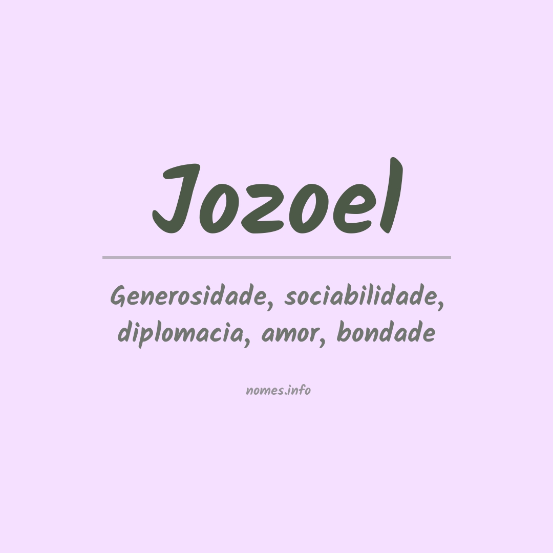 Significado do nome Jozoel