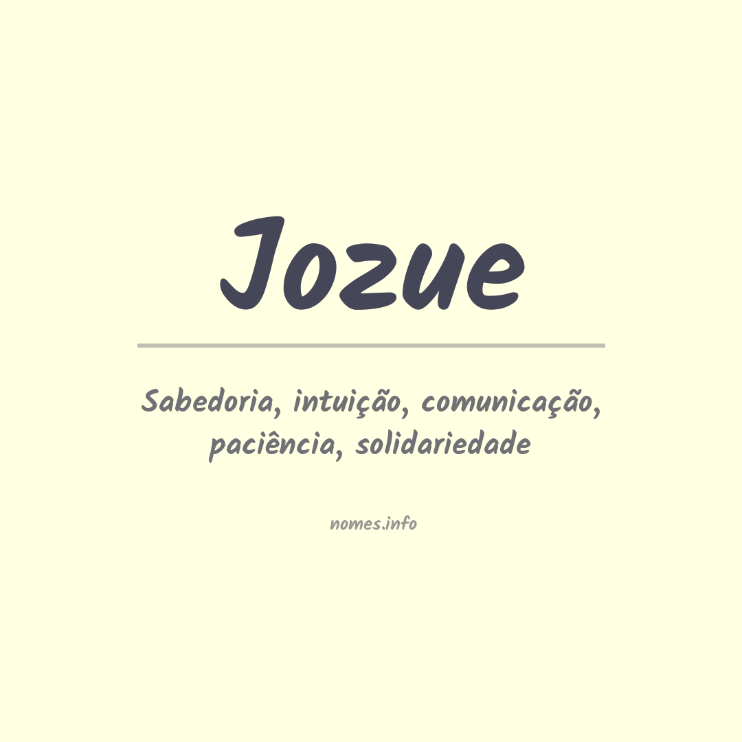 Significado do nome Jozue
